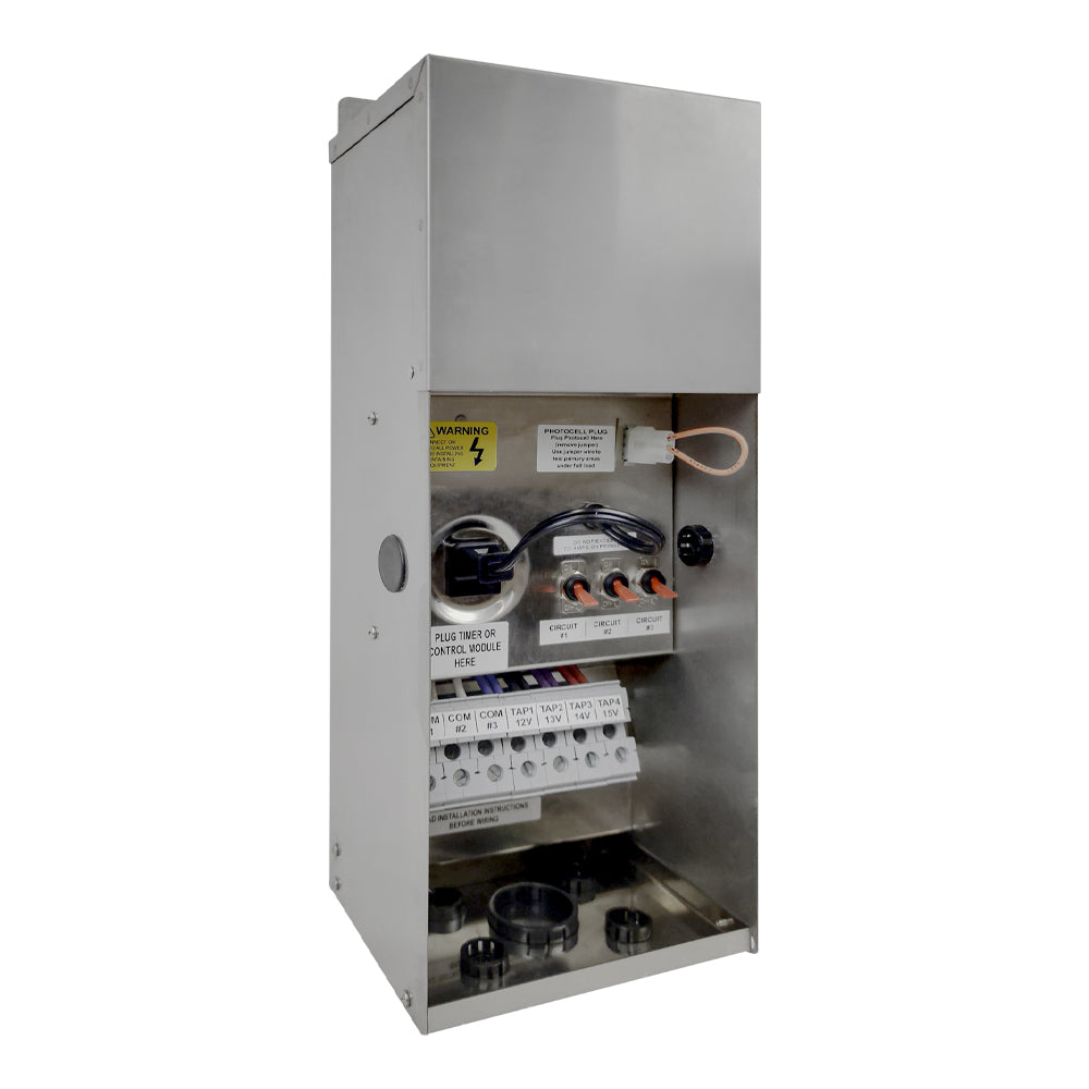 ABBA Lighting USA TSR900 900W Heavy Duty 304 Manual Stainless Steel Transformer - Finish: Stainless Steel