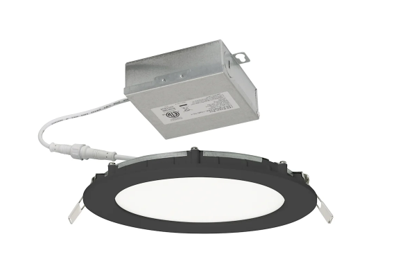 AFX Lighting TUCF06LAJD1BK Tuck LED Canless Recessed Fixture with 6" Wafer Trim - IC Rated