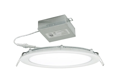 AFX Lighting TUCF08LAJD1WH Tuck LED Canless Recessed Fixture with 8" Wafer Trim - IC Rated