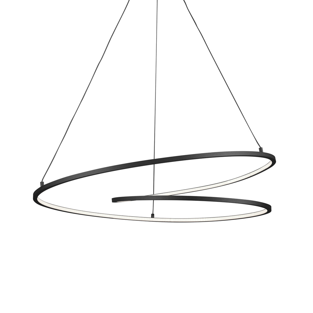 Kuzco Lighting PD11132-BK-UNV Twist 32-in Pendant Ceiling Light - CCT: 3000K - Finish: Black