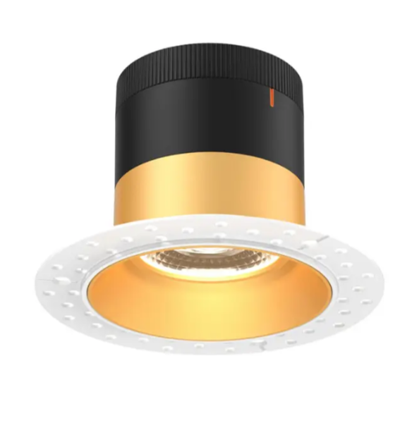 Dals Lighting RC03-CC-60-RGGD-TL Versa 3" Gold Modular Downlight, 60 degree Beam Angle Wattage & CCT Selectable - Trimless