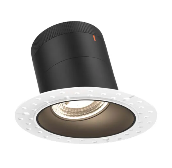 Dals Lighting RC03-CC-60-SLBK-TL Versa 3" Black Modular Downlight, Slope Ceiling 60 degree Beam Angle Wattage & CCT Selectable - Trim Less