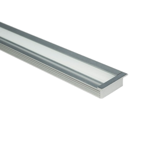 Alloy LED AL-50-47-9951-SL Naro Wall Wash for RazorLine Tape Lights - Plastic End-Caps 2 Pair Pack: 2 Open, 2 Closed - Silver