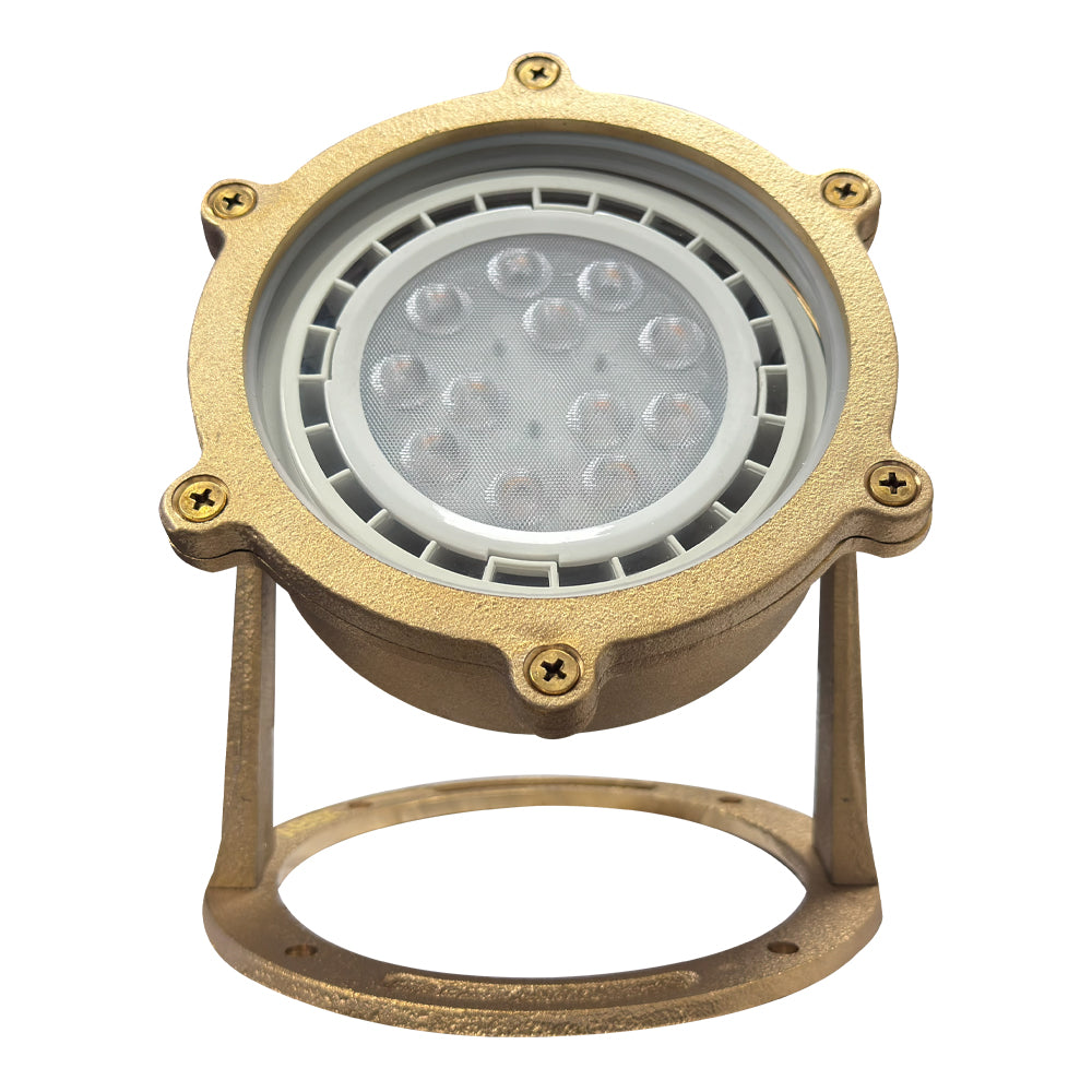 ABBA Lighting USA ULB02 Heavy Duty Solid Brass Underwater Light - Finish: Natural Brass