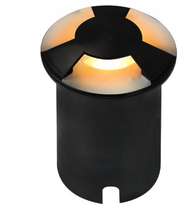 ABBA LIGHTING UNS05 LED Heavy Duty Stainless Steel Well Light, Black and Stainless Steel Finish