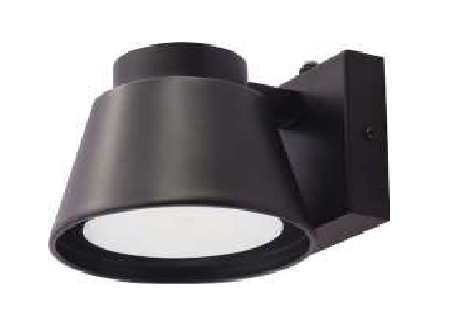 Westgate LRS-MC-MCT5-P-WH 5” Mini-Cone Outdoor Wall Sconce With Photocell, Wattage 10W, Multi-Color Temperature, White Finish