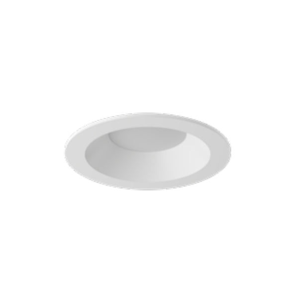 Visual Comfort Architectural V3RDWH Verse 3" Round Fixed Flanged Trim - White - 85° Beam Angle - Die-Cast Aluminum