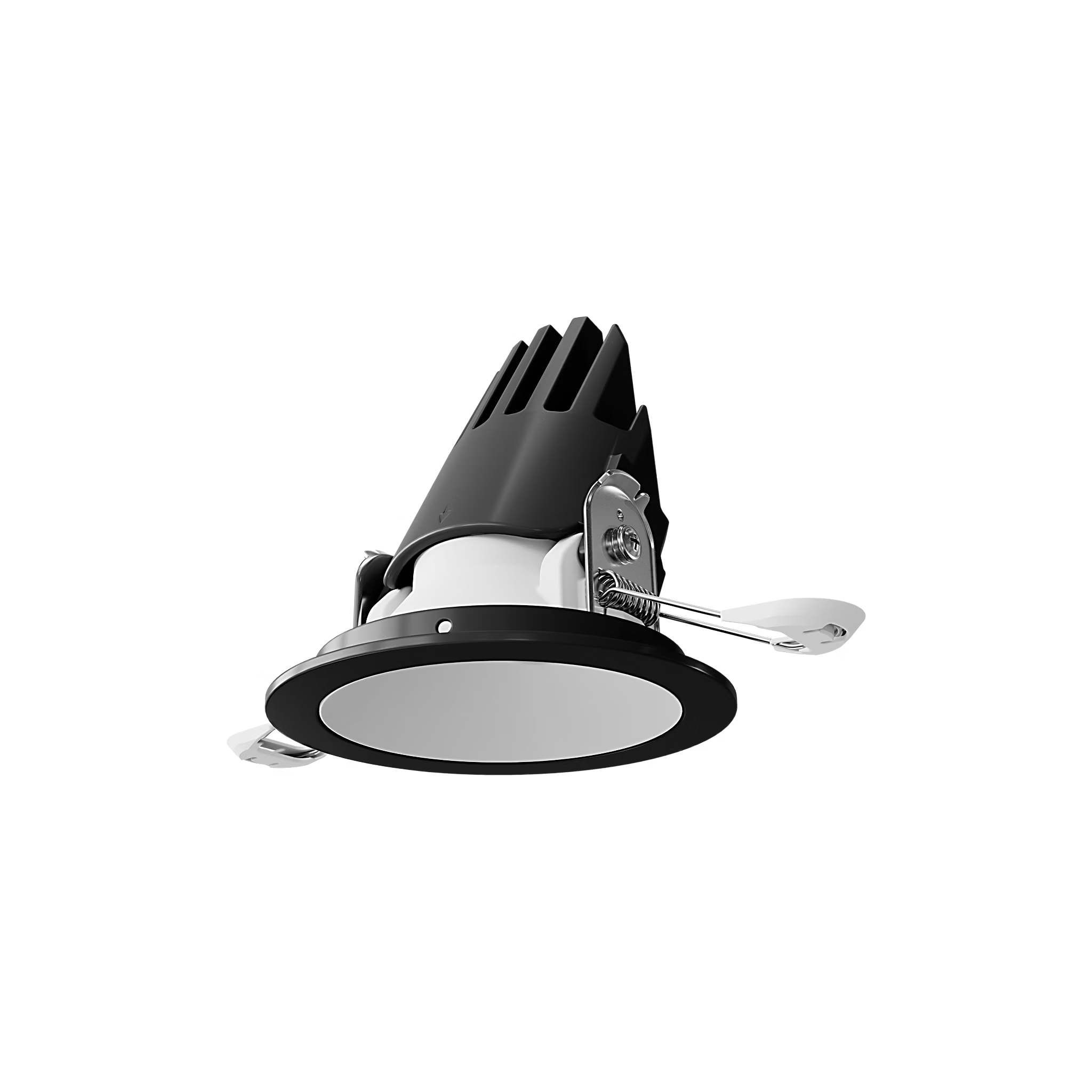 Visual Comfort Architectural ENCL3RRF-L15935AI-W-B Entra CL 3" Round Remodel Flanged Adjustable Downlight – 15W – 3500K – 1300 Lumens – 90+ CRI – White Reflector – Black Flanged Trim IC Airtight