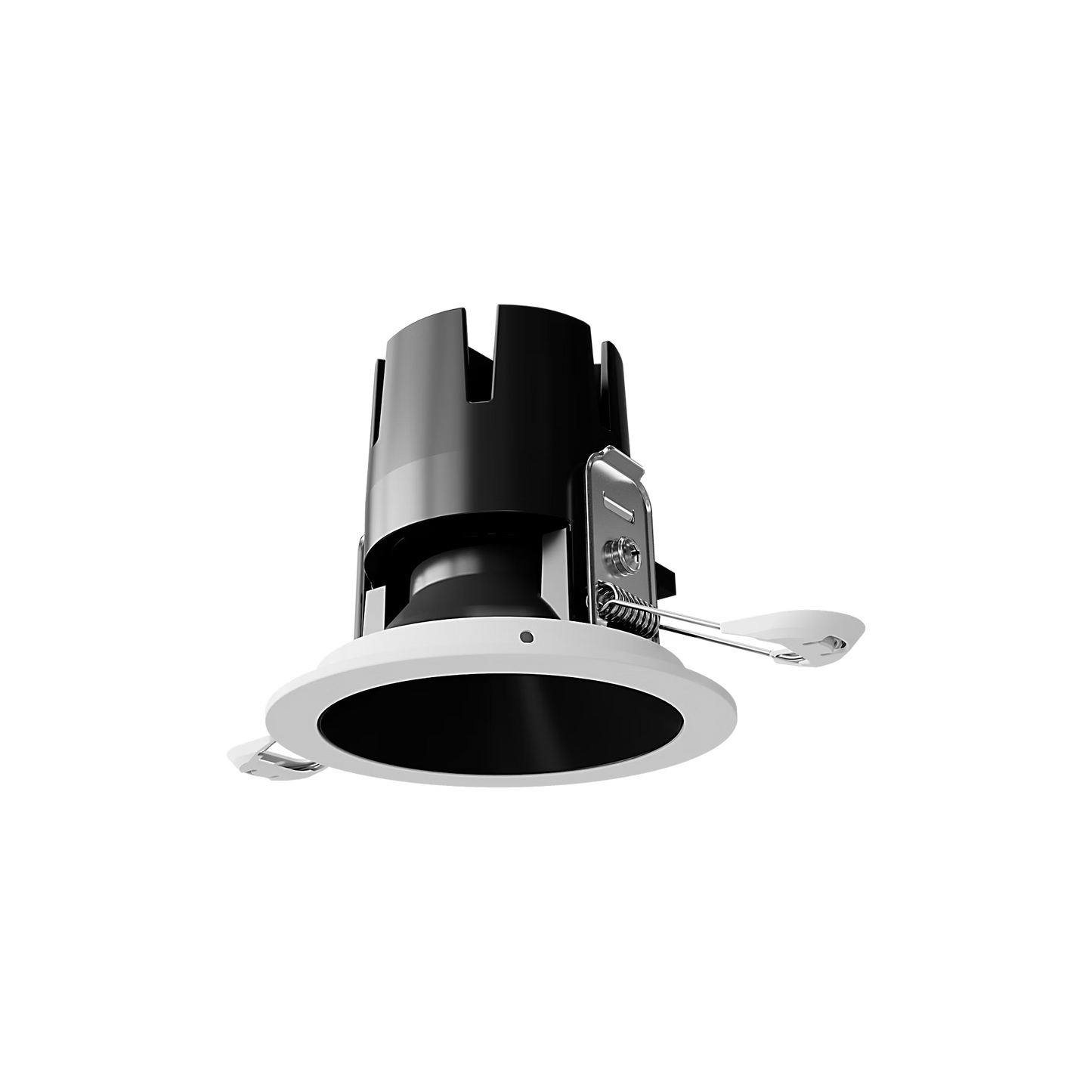 Visual Comfort Architectural ENCL3RRF-L15935AI-B-W Entra CL 3" Round Remodel Flanged Adjustable Downlight – 15W – 3500K – 1300 Lumens – 90+ CRI – Black Reflector – White Flanged Trim IC Airtight