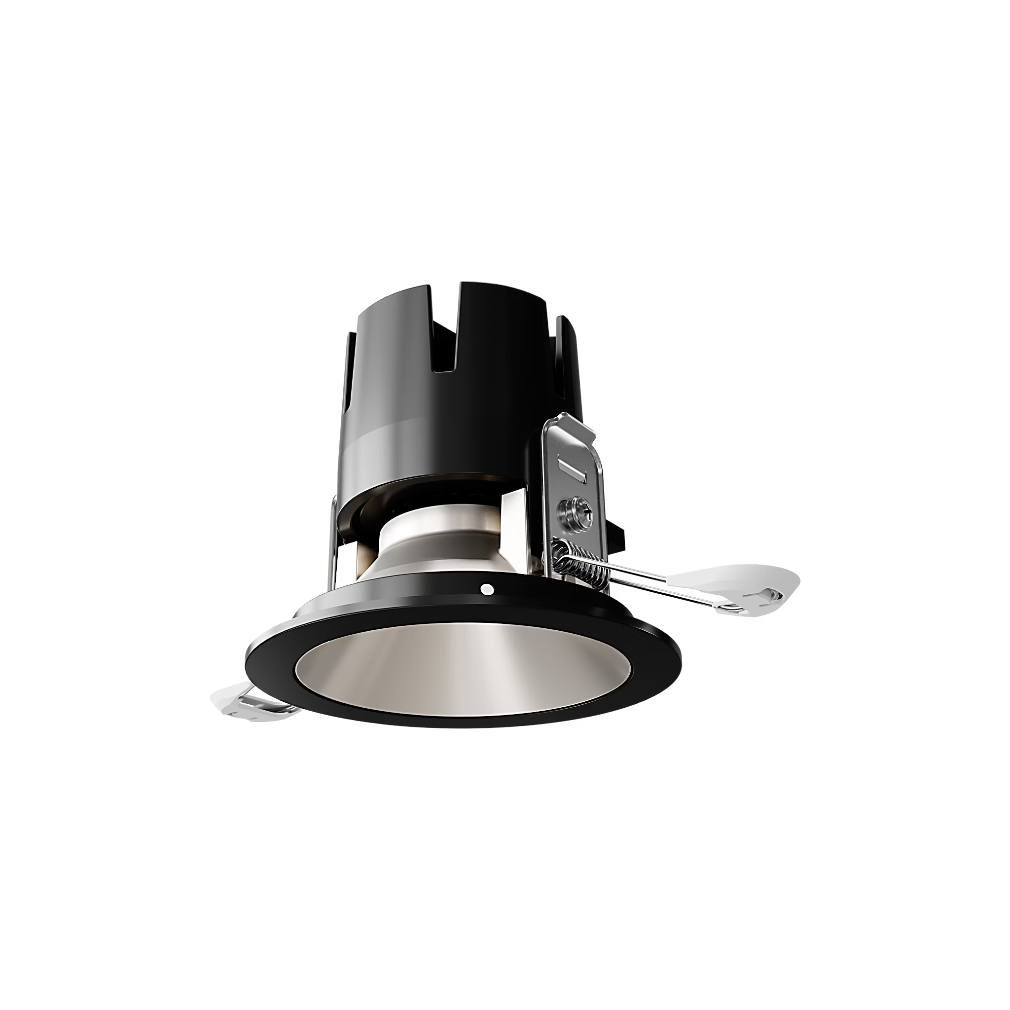 Visual Comfort Architectural ENCL3RRF-L15935AI-C-B Entra CL 3" Round Remodel Flanged Adjustable Downlight – 15W – 3500K – 1300 Lumens – 90+ CRI – Champagne Reflector – Black Flanged Trim IC Airtight