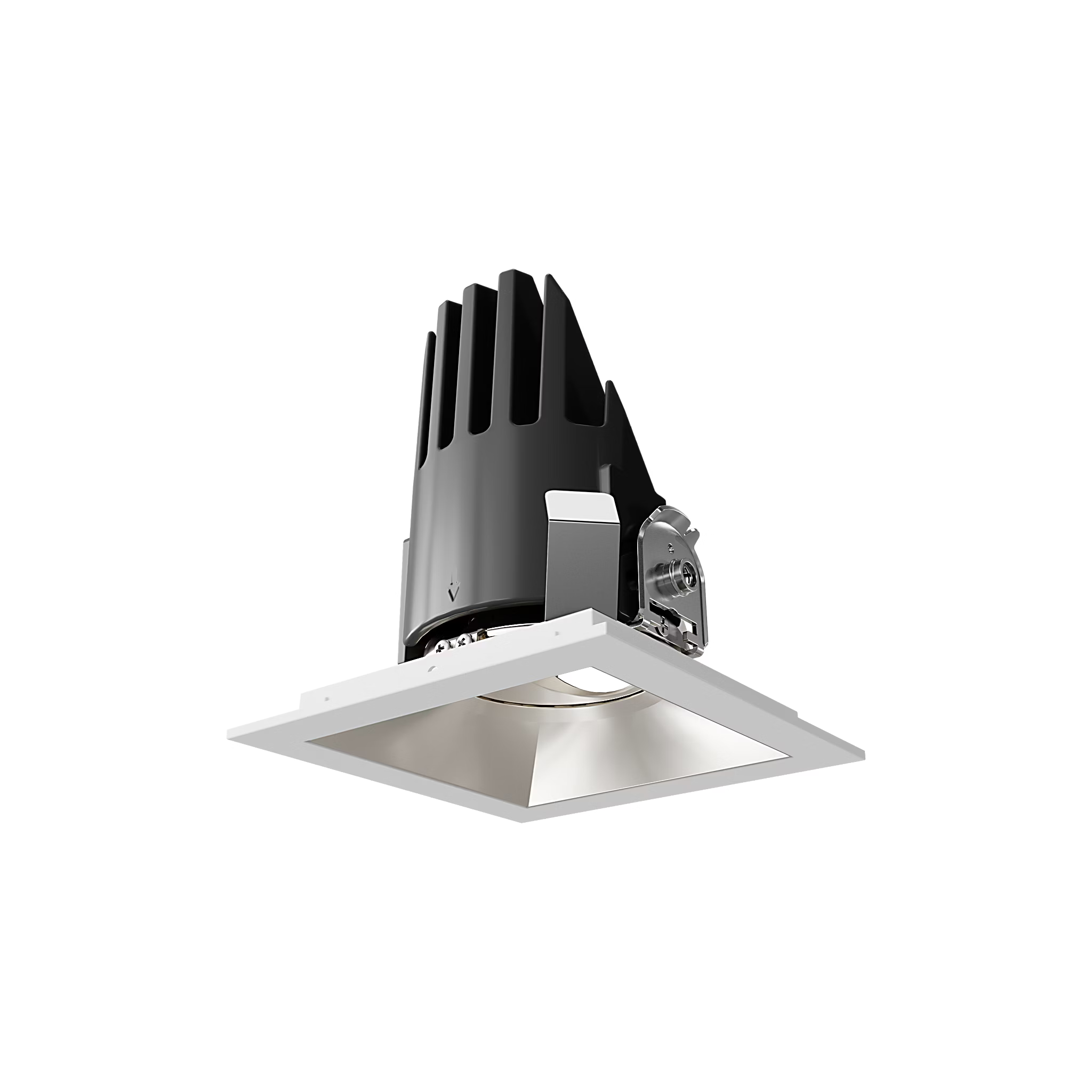 Visual Comfort Architectural ENCL3SRF-L15927DI-C-W Modern Entra CL 3" Square Remodel Flanged Light - CCT: 2700K - 15W - Reflector Finish: Champagne - Trim Finish: White