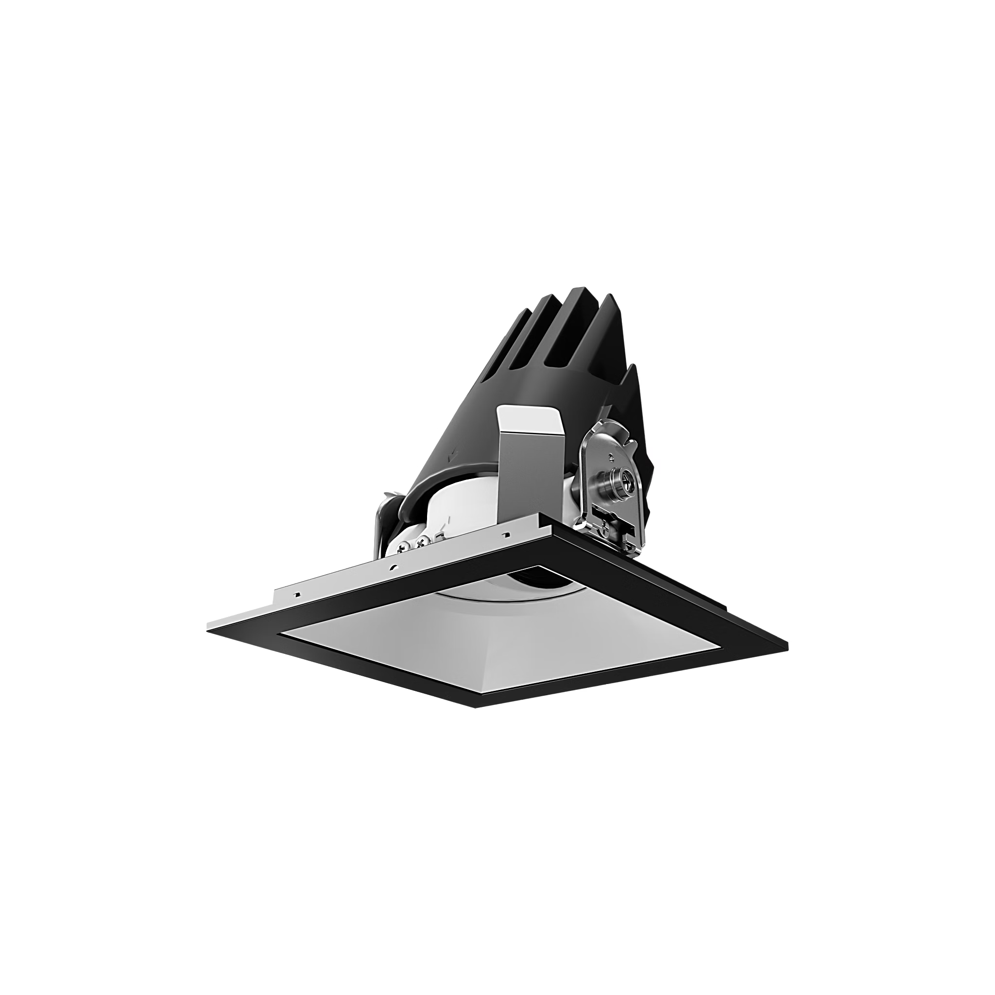 Visual Comfort Architectural ENCL3SRF-L15927DI-B-W Modern Entra CL 3" Square Remodel Flanged Light - CCT: 2700K - 15W - Reflector Finish: Black - Trim Finish: White