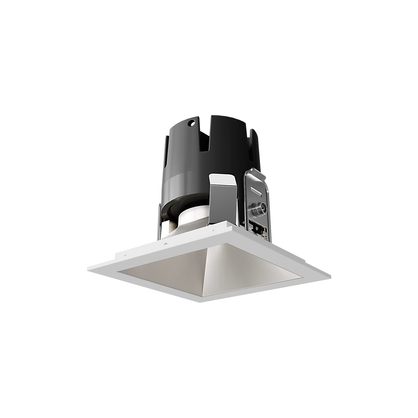 Visual Comfort Architectural ENCL3SRF-L12WD31WI-C-W Modern Entra CL 3" Square Remodel Flanged Light - CCT: 3000K-1800K - 12W - Reflector Finish: Champagne - Trim Finish: White