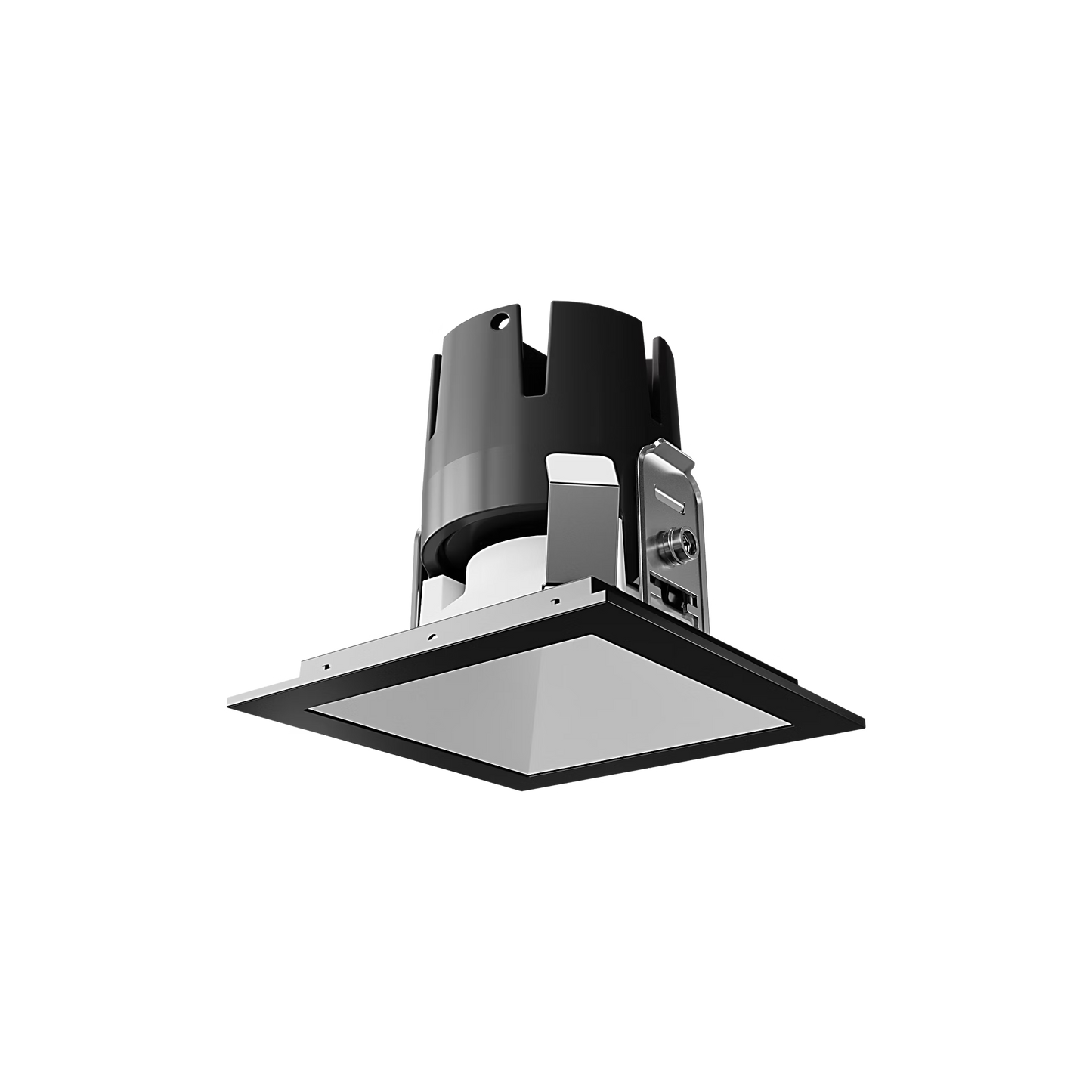 Visual Comfort Architectural ENCL3SRF-L12WD31WI-W-B Modern Entra CL 3" Square Remodel Flanged Light - CCT: 3000K-1800K - 12W - Reflector Finish: White - Trim Finish: Black