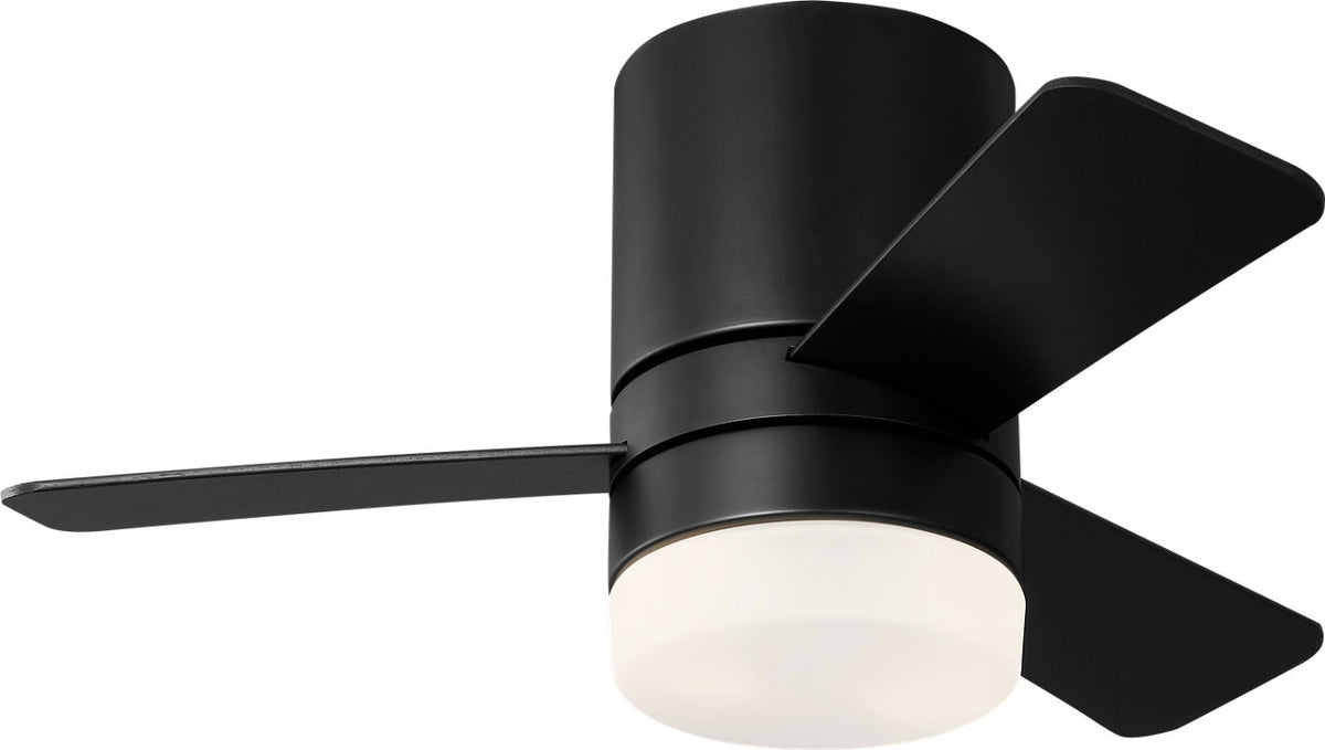 Generation Lighting Era 32 inch Midnight Black hugger LED ceiling fan