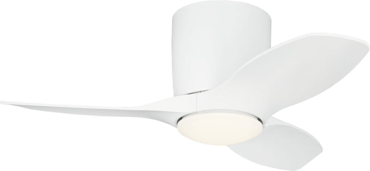 Generation Lighting Titus 32 inch matte white hugger LED ceiling fan