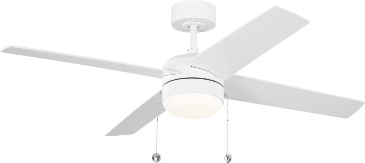 Generation Lighting 4LNI52RZWD Loni 52 inch Matte White LED Pull Chain Ceiling Fan