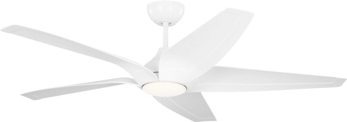 Generation Lighting Dellwood Coastal Smart 56 inch Matte White Ceiling Fan