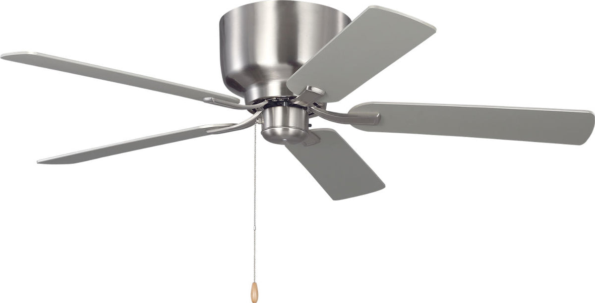 Generation Lighting 5LDH52BS Linden 52 inch brushed steel ceiling fan with silver blades