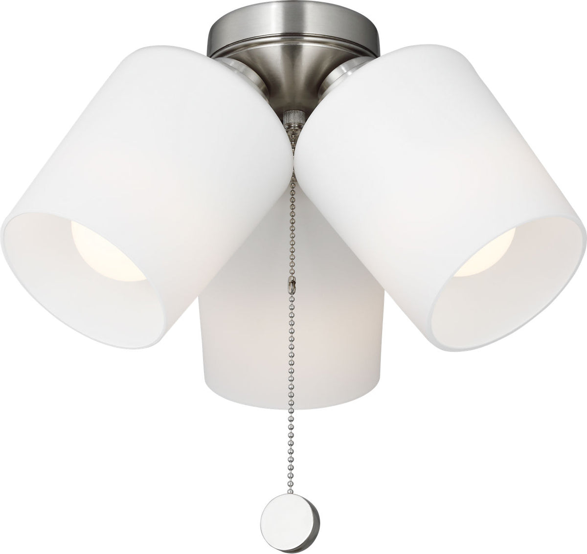 Generation Lighting MC268BS Windom brushed nickel ceiling fan light kit with etched white glass