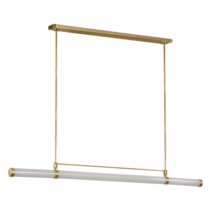 Visual Comfort Architectural AKLS15027NB Alo X-Large Linear Chandelier - Polished Natural Brass - 25.4W 2700K - 2442 Lumens - CRI 90 - 120V
