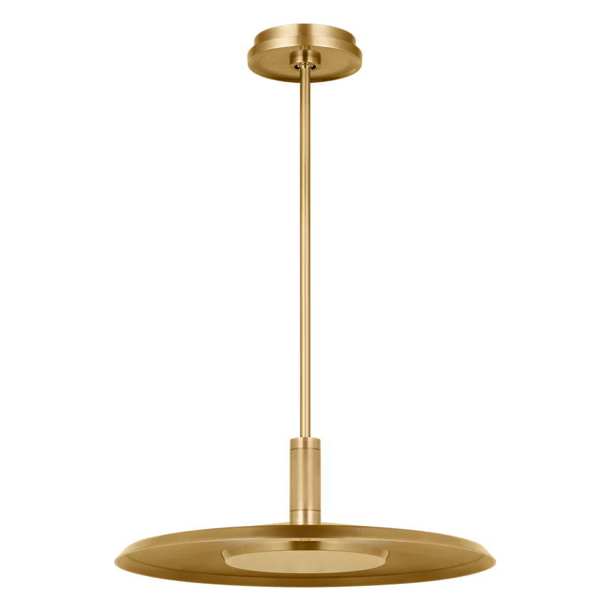 Visual Comfort Architectural AKPD17027NB Saucer Large Pendant - Natural Brass - 15.7W 2700K - 40 Lumens - Dimmable