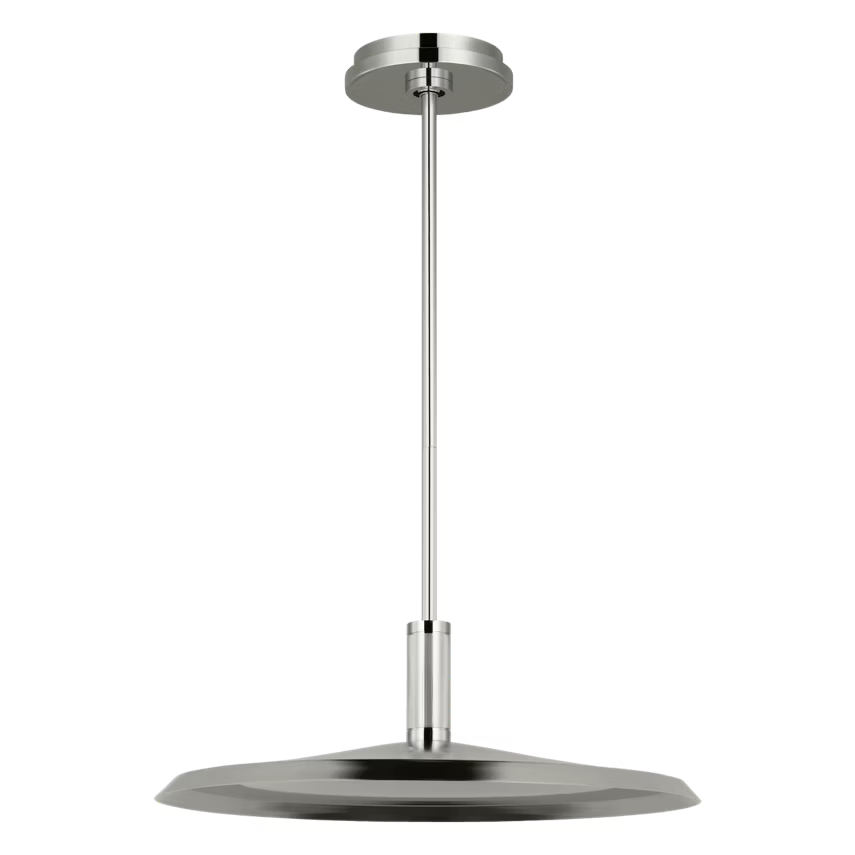 Visual Comfort Architectural AKPD683WDPN Saucer Direct 1-lt 24" LED Pendant - Polished Nickel - 19.2W 3000K-1800K - 966 Lumens - CRI 90