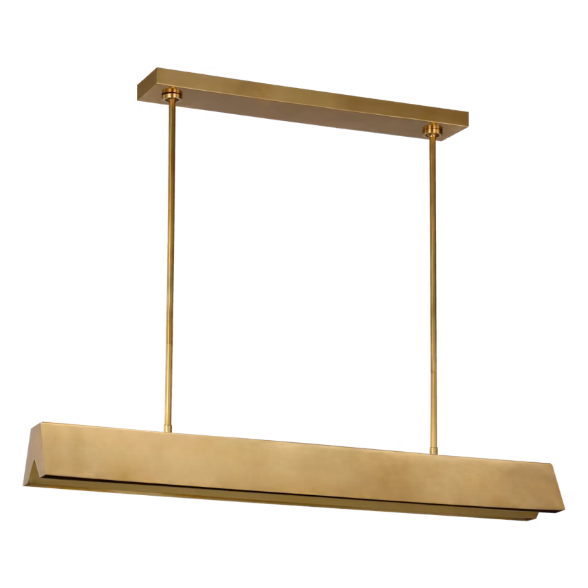 Visual Comfort Architectural KWLS34827NB Pench Medium Linear Chandelier - Natural Brass- 46.9W 2700K - 398 Lumens - CRI 90 - Dimmable