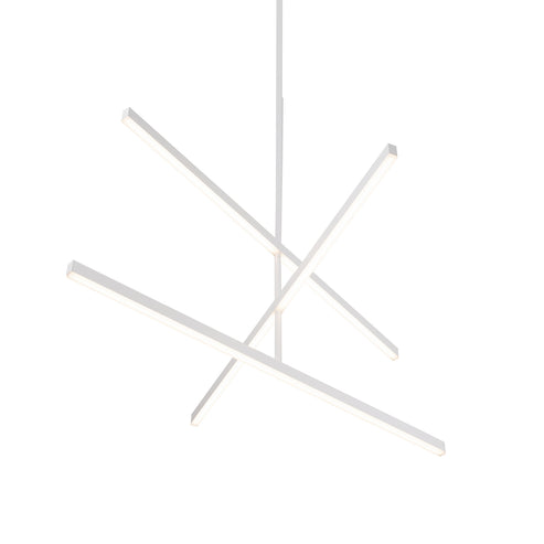 Kuzco Lighting CH10345-WH-UNV Vega 45-in Chandelier Ceiling Light - CCT: 3000K - Finish: White
