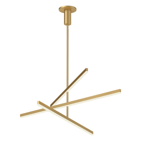 Kuzco Lighting CH10356-BG-UNV Vega 56-in Chandelier Ceiling Light - CCT: 3000K - Finish: Brushed Gold