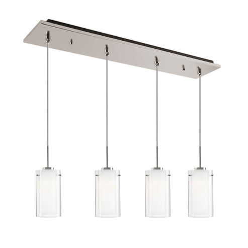 Kuzco Lighting MP41304BN-04 Verona 4-in 4 Head Multi Pendant Ceiling Light - CCT: 3000K - Finish: Brushed Nickel