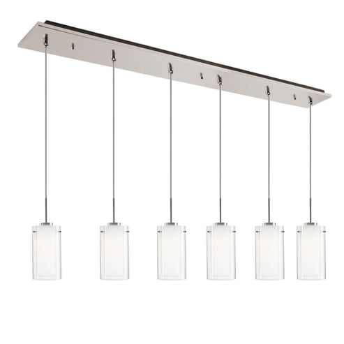 Kuzco Lighting MP41304BN-06 Verona 4-in 6 Head Multi Pendant Ceiling Light - CCT: 3000K - Finish: Brushed Nickel