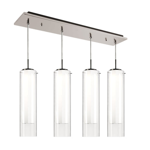 Kuzco Lighting MP41305BN-04 Verona 5-in 4 Head Multi Pendant Ceiling Light - CCT: 3000K - Finish: Brushed Nickel