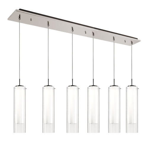 Kuzco Lighting MP41305BN-06 Verona 5-in 6 Head Multi Pendant Ceiling Light - CCT: 3000K - Finish: Brushed Nickel