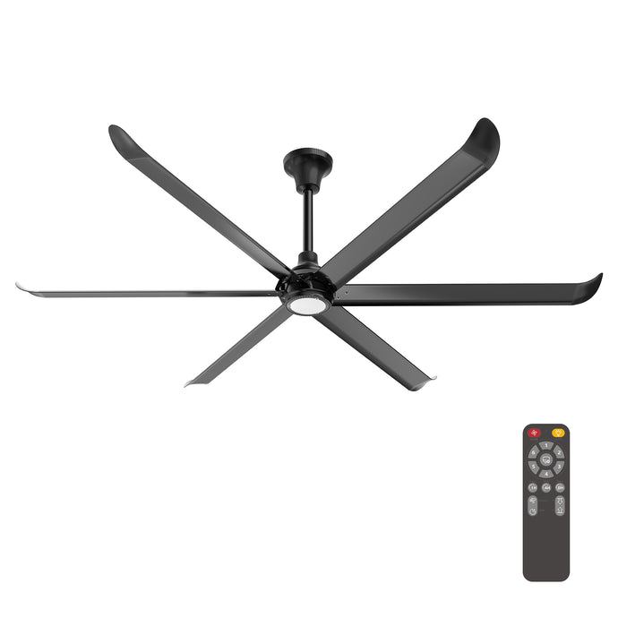 Carro USA VF15S-D1500-L-B2-1 60" Vinka 6-Blade LED Ceiling Fan - Fixture Finish: Black - Blade Finish: Black