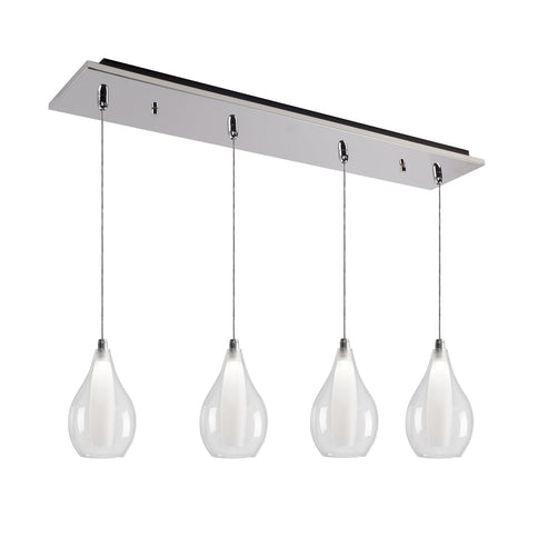 Kuzco Lighting MP3005CH-04 Victoria 5-in 4 Head Multi Pendant Ceiling Light - CCT: 3000K - Finish: Chrome