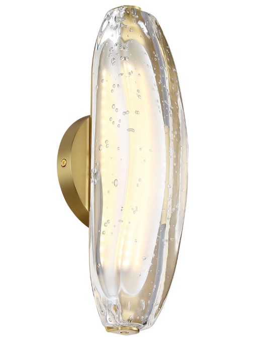 SDQ Lighting VL36001BG Contemporary Brushed Gold LED Wall Lighting, CCT 3000k