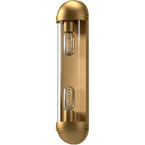 Alora Mood VL539221AGCL Cyrus 2 Light 6 inch Bath Vanity Wall Light Aged Gold Finish