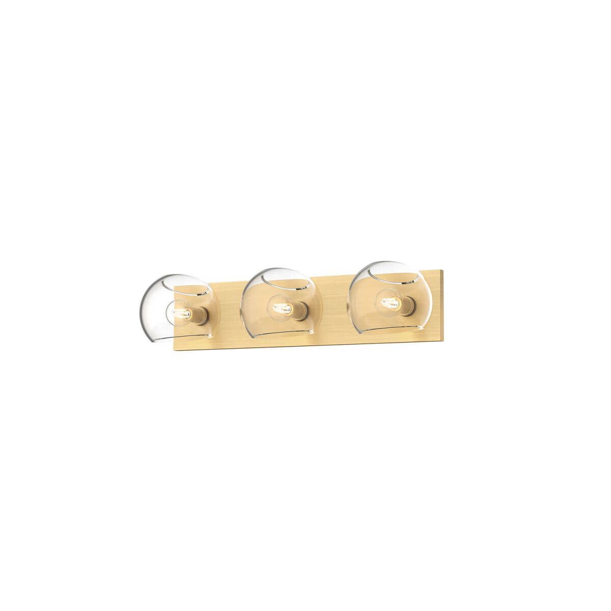 Alora Mood VL548322BGCL 23" Willow 3-Light LED Bath Vanity Light - Brushed Gold / Clear Glass