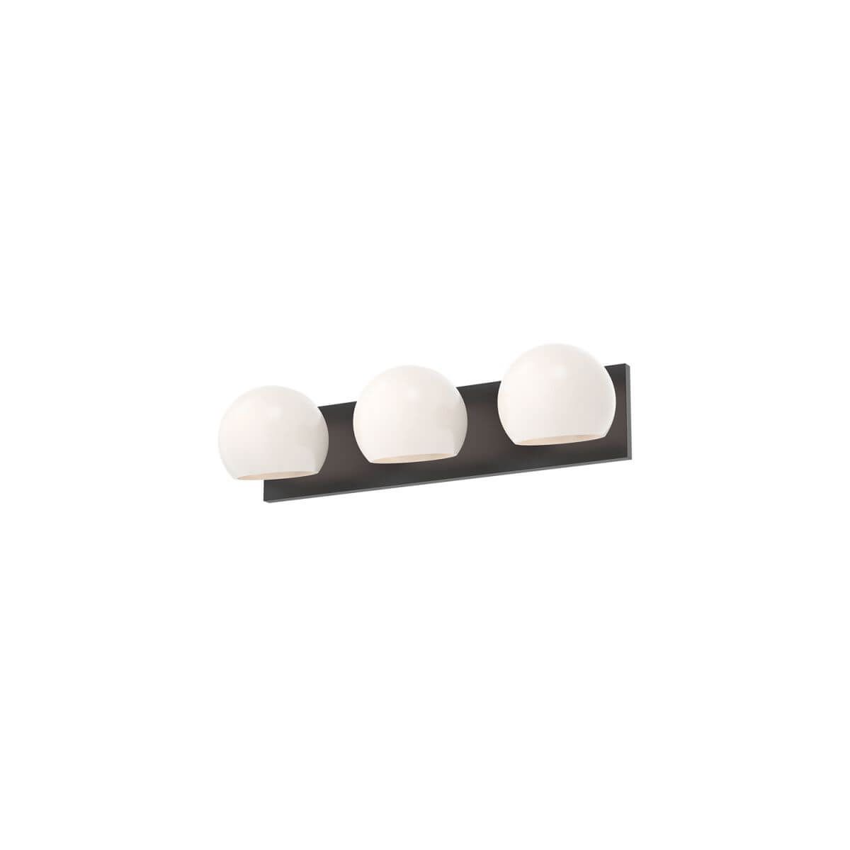 Alora Mood VL548322MBOP 23" Willow 3-Light LED Bath Vanity Light - Matte Black / Opal Glass