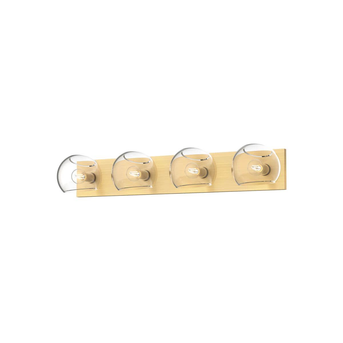 Alora Mood VL548431BGCL 31" Willow 4-Light LED Bath Vanity Light - Brushed Gold / Clear Glass