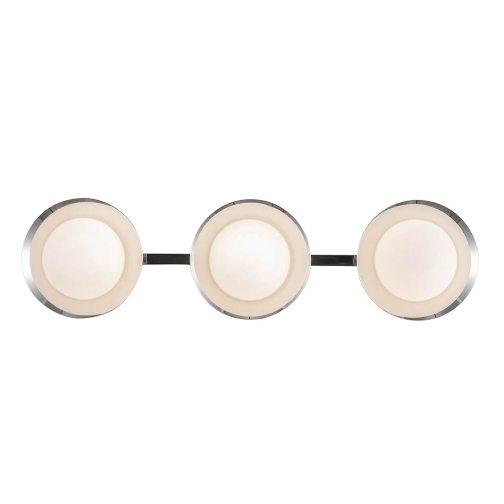 Kuzco Lighting VL77923-CH/OP Cleo 24 inch LED Bath Vanity Light in Chrome with Opal Glass and Steel Shade