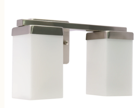 Westgate VLM-E26-2L-BN 2-Lamp E26 Lamp-Ready Vanity Light, Wattage 60W per socket, Voltage 120VAC / 60Hz, Brushed Nickel Finish