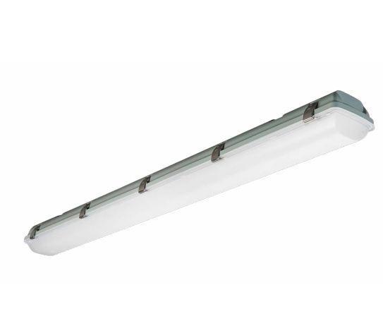Eiko VP3-4PS65-FCCT-H-W206-N01 MOD VP3 Vapor Proof Fixture, 4', PowerSet 65/60/55W, FieldCCeT 3500/4000/5000K, 125V, 0-10V Dimming, with 6ft White cord and 5-15P Plug
