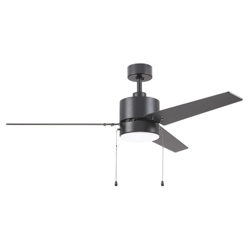 Carro USA VWGA-523A3-L12-B2-1 52" Empire 3-Blade LED Ceiling Fan with Pull Chain - Fixture Finish: Black - Blade Finish: Black