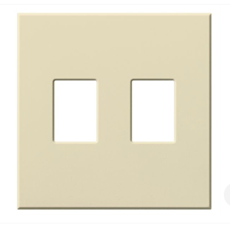 Lutron VWP-2-BE Vareo Architectural Wallplate - 2 Gang - Beige Finish