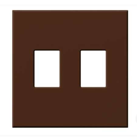 Lutron VWP-2-SI Vareo Architectural Wallplate - 2 Gang - Dimmer Only - Sienna Finish