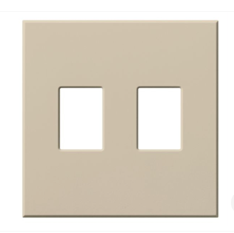 Lutron VWP-2-TP Vareo Architectural Wallplate - 2 Gang - Dimmer Only - Taupe Finish