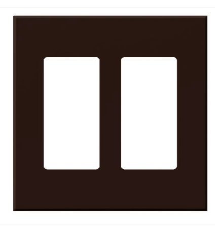 Lutron VWP-2R-BR Vareo Architectural Wallplate - 2 Gang - Accessory Only - Brown Finish
