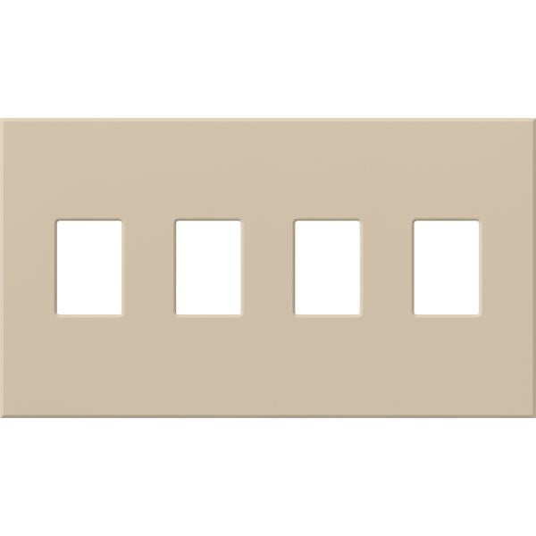 Lutron VWP-4-TP Vareo Architectural Wall Plate - 4 Gang - Dimmer Only - Taupe Finish